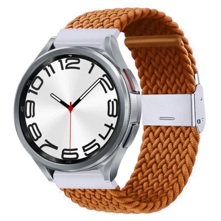Pulseira de Relógio com Fivela em Metal Trançado de Nylon, Para Samsung Galaxy Watch 6 / 6 Classic