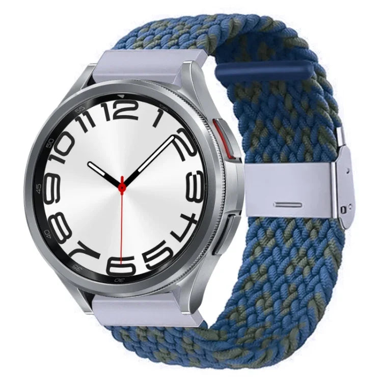 Pulseira de Relógio com Fivela em Metal Trançado de Nylon, Para Samsung Galaxy Watch 6 / 6 Classic