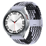 Pulseira de Relógio com Fivela em Metal Trançado de Nylon, Para Samsung Galaxy Watch 6 / 6 Classic