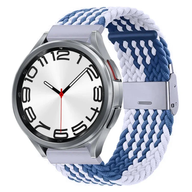 Pulseira de Relógio com Fivela em Metal Trançado de Nylon, Para Samsung Galaxy Watch 6 / 6 Classic