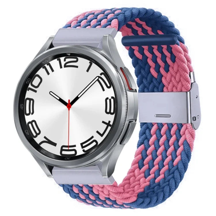 Pulseira de Relógio com Fivela em Metal Trançado de Nylon, Para Samsung Galaxy Watch 6 / 6 Classic