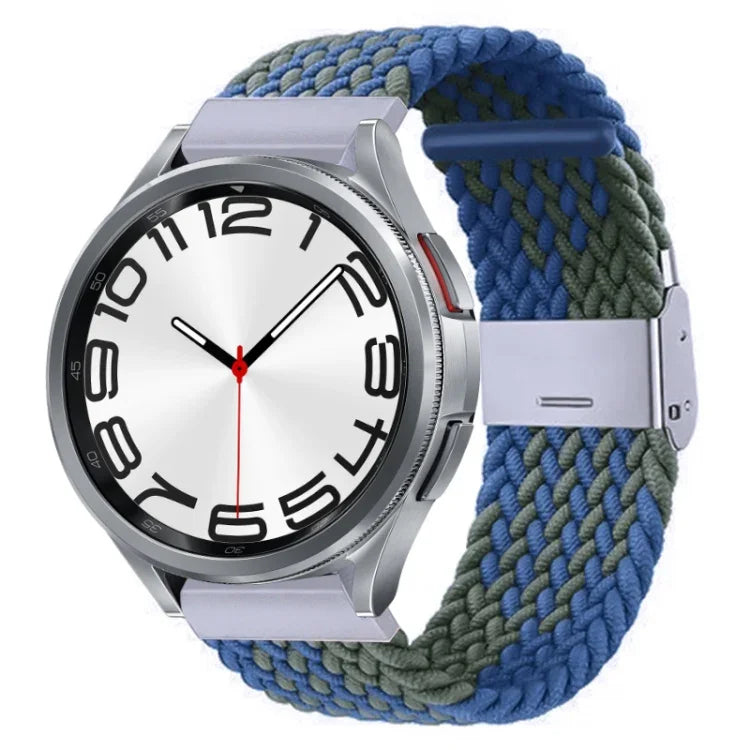 Pulseira de Relógio com Fivela em Metal Trançado de Nylon, Para Samsung Galaxy Watch 6 / 6 Classic