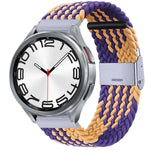Pulseira de Relógio com Fivela em Metal Trançado de Nylon, Para Samsung Galaxy Watch 6 / 6 Classic