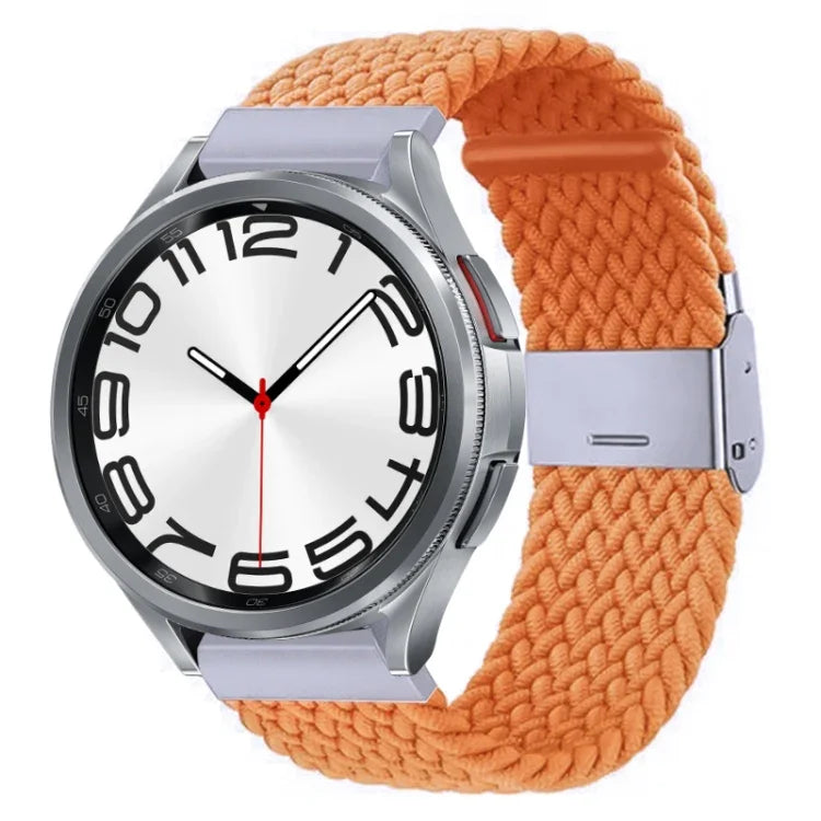 Pulseira de Relógio com Fivela em Metal Trançado de Nylon, Para Samsung Galaxy Watch 6 / 6 Classic