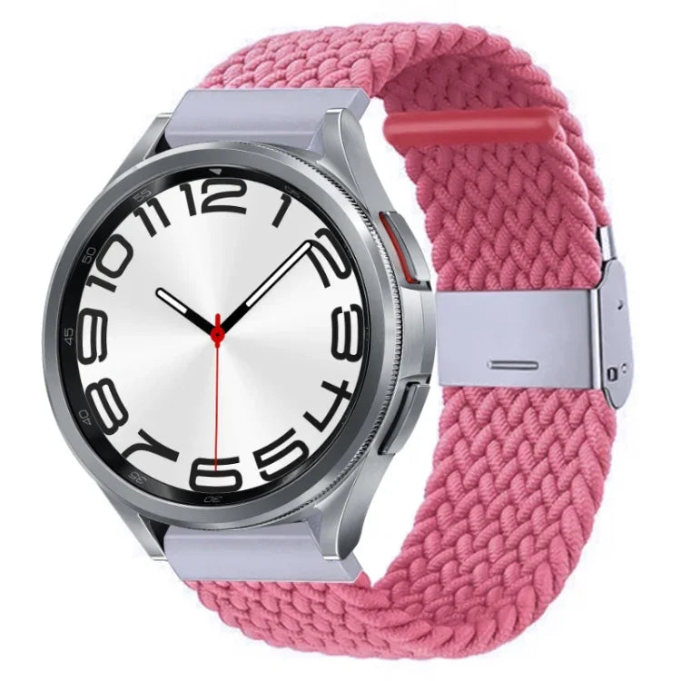 Pulseira de Relógio com Fivela em Metal Trançado de Nylon, Para Samsung Galaxy Watch 6 / 6 Classic