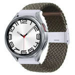 Pulseira de Relógio com Fivela em Metal Trançado de Nylon, Para Samsung Galaxy Watch 6 / 6 Classic