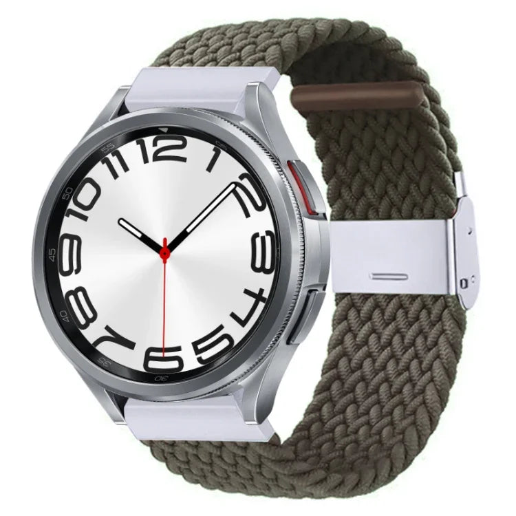 Pulseira de Relógio com Fivela em Metal Trançado de Nylon, Para Samsung Galaxy Watch 6 / 6 Classic