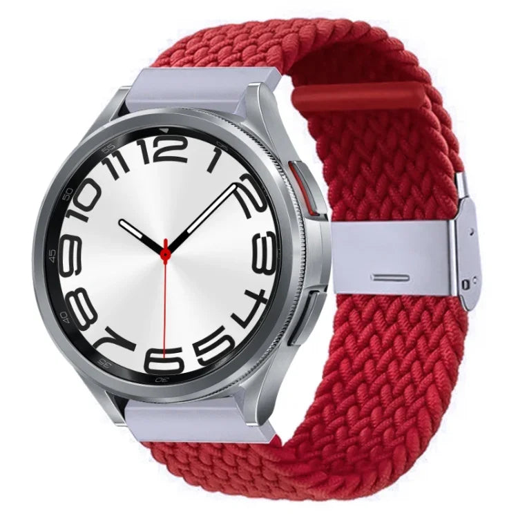 Pulseira de Relógio com Fivela em Metal Trançado de Nylon, Para Samsung Galaxy Watch 6 / 6 Classic