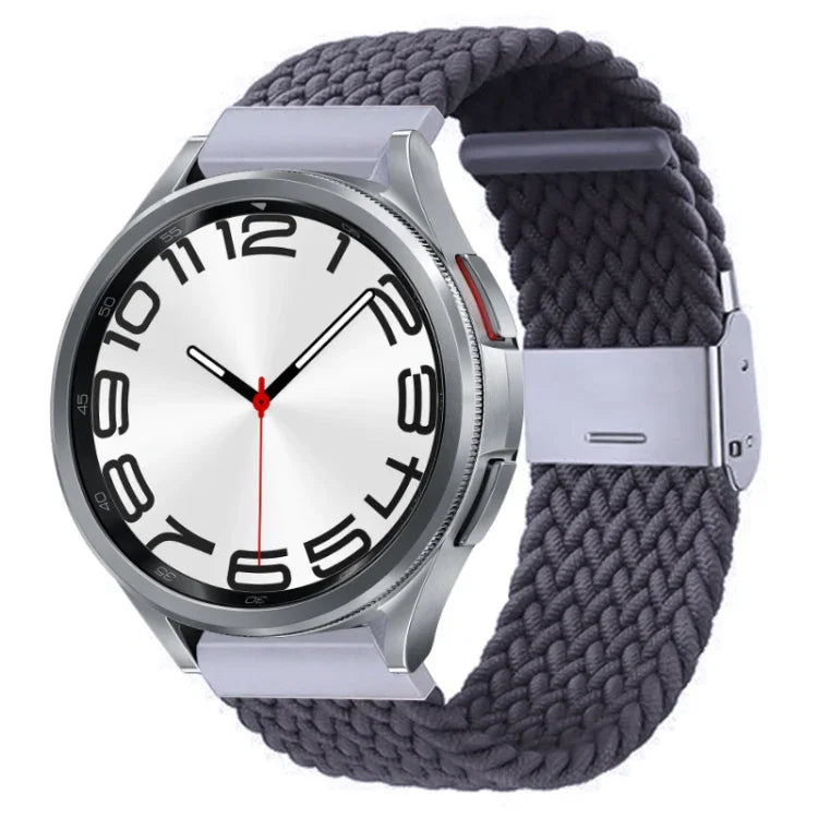 Pulseira de Relógio com Fivela em Metal Trançado de Nylon, Para Samsung Galaxy Watch 6 / 6 Classic