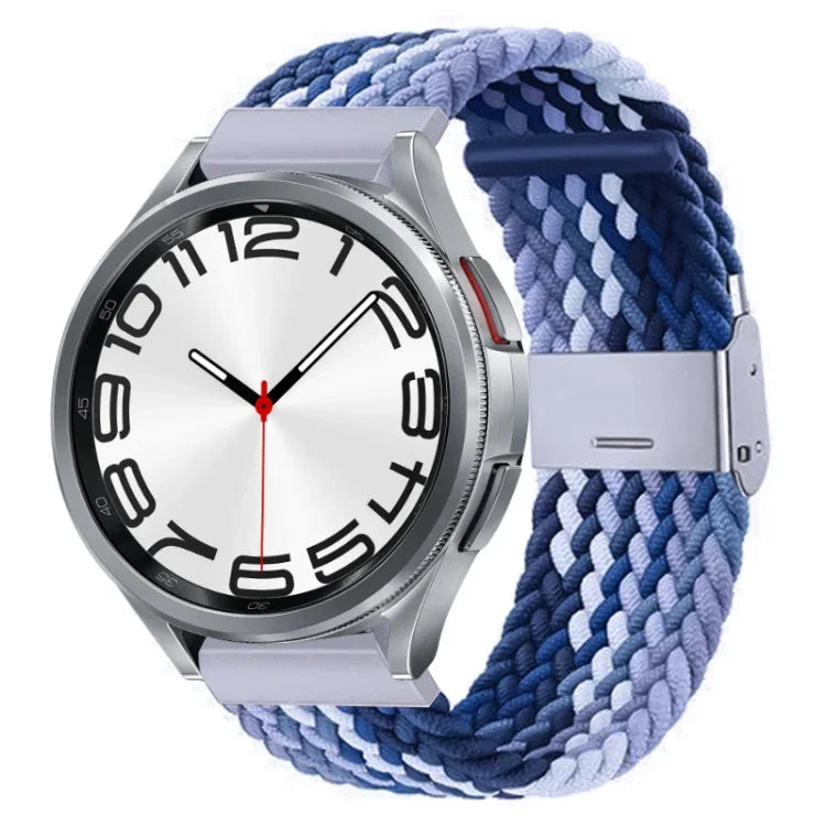 Pulseira de Relógio com Fivela em Metal Trançado de Nylon, Para Samsung Galaxy Watch 6 / 6 Classic