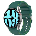 Pulseira de Relógio em Couro e Silicone, Para Samsung Galaxy Watch 6 / 6 Classic