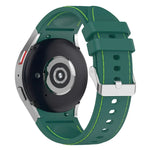 Pulseira de Relógio em Couro e Silicone, Para Samsung Galaxy Watch 6 / 6 Classic