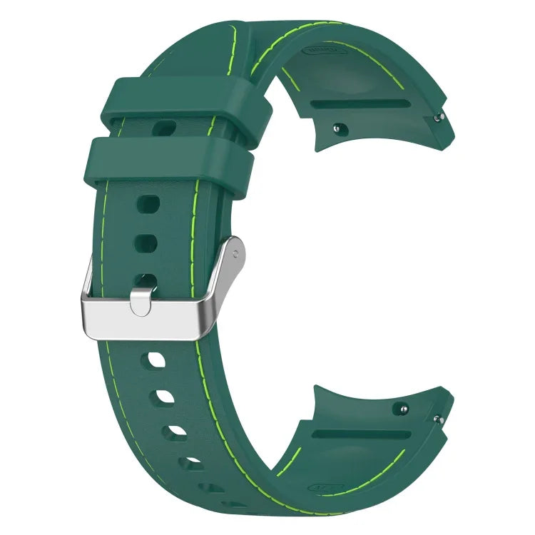Pulseira de Relógio em Couro e Silicone, Para Samsung Galaxy Watch 6 / 6 Classic