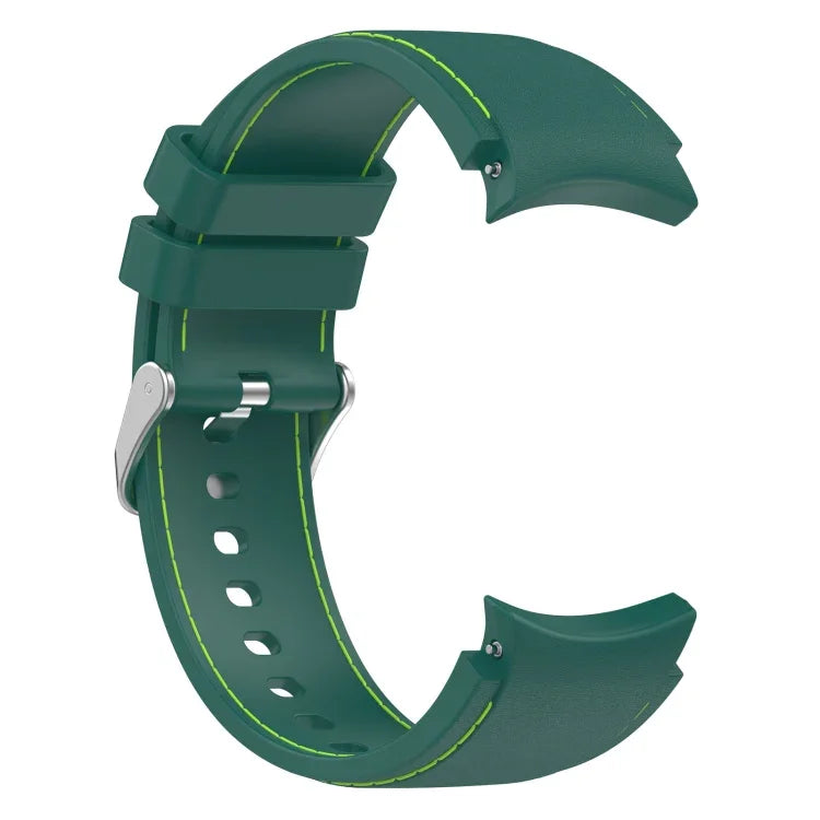 Pulseira de Relógio em Couro e Silicone, Para Samsung Galaxy Watch 6 / 6 Classic