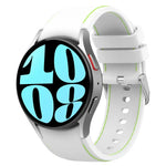 Pulseira de Relógio em Couro e Silicone, Para Samsung Galaxy Watch 6 / 6 Classic