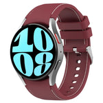 Pulseira de Relógio em Couro e Silicone, Para Samsung Galaxy Watch 6 / 6 Classic