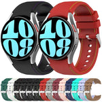 Pulseira de Relógio em Couro e Silicone, Para Samsung Galaxy Watch 6 / 6 Classic