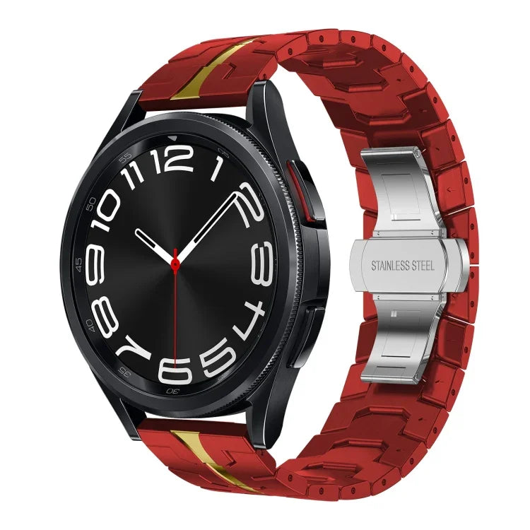 Pulseira de Relógio em Metal de Aço Inoxidável, Para Samsung Galaxy Watch 6 / 6 Classic