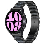 Pulseira de Relógio em Metal com Três Contas de Resina, Para Samsung Galaxy Watch 6 / 6 Classic