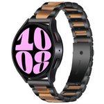 Pulseira de Relógio em Metal com Três Contas de Resina, Para Samsung Galaxy Watch 6 / 6 Classic