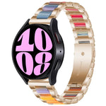 Pulseira de Relógio em Metal com Três Contas de Resina, Para Samsung Galaxy Watch 6 / 6 Classic