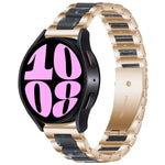 Pulseira de Relógio em Metal com Três Contas de Resina, Para Samsung Galaxy Watch 6 / 6 Classic
