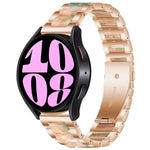 Pulseira de Relógio em Metal com Três Contas de Resina, Para Samsung Galaxy Watch 6 / 6 Classic