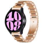 Pulseira de Relógio em Metal com Três Contas de Resina, Para Samsung Galaxy Watch 6 / 6 Classic