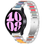 Pulseira de Relógio em Metal com Três Contas de Resina, Para Samsung Galaxy Watch 6 / 6 Classic