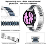 Pulseira de Relógio em Metal com Três Contas de Resina, Para Samsung Galaxy Watch 6 / 6 Classic