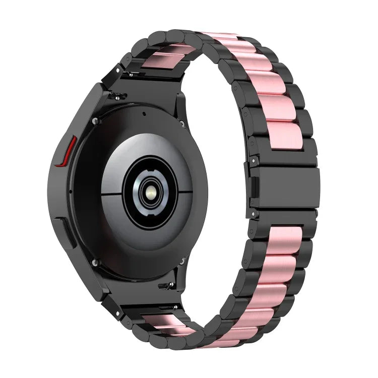 Pulseira de Relógio em Aço Inoxidável com Três Contas, Para Samsung Galaxy Watch 6 / 6 Classic