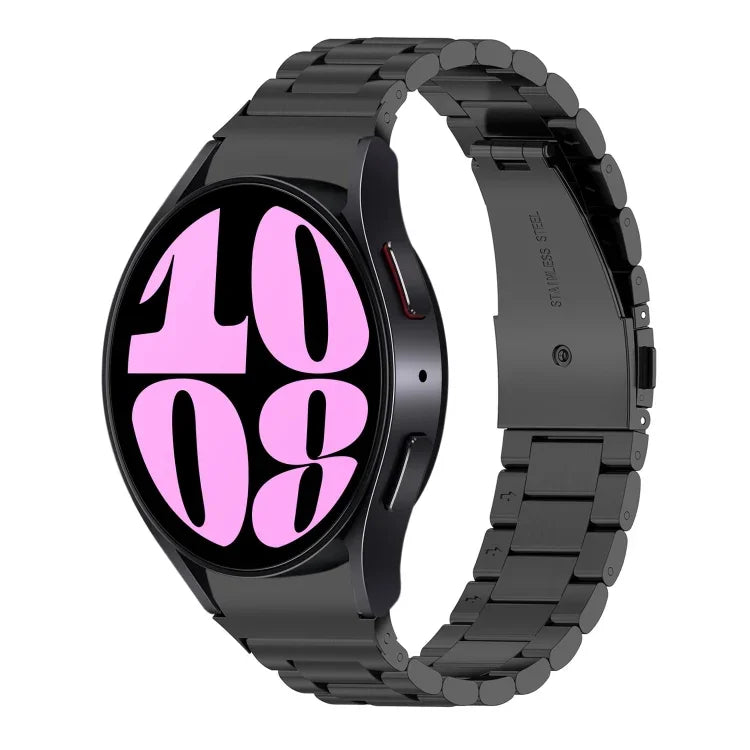 Pulseira de Relógio em Aço Inoxidável com Três Contas, Para Samsung Galaxy Watch 6 / 6 Classic