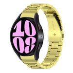 Pulseira de Relógio em Aço Inoxidável com Três Contas, Para Samsung Galaxy Watch 6 / 6 Classic