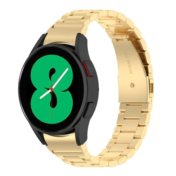Pulseira de Relógio em Aço Inoxidável com Três Contas, Para Samsung Galaxy Watch 6 / 6 Classic