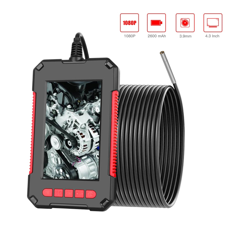 Endoscópio industrial portátil integrado com ecrã vertical HD impermeável P40 3,9mm vermelho, 2m, 5m, 10m