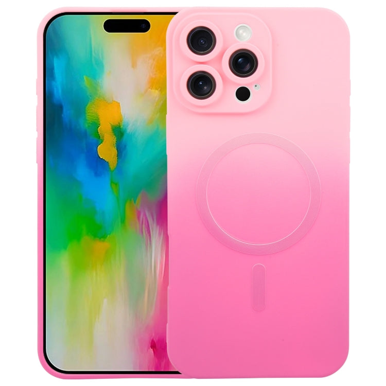 Capa de telemóvel em silicone TPU líquido com gradiente e MagSafe, para iPhone 17e / 16e, para iPhone 17 Pro Max, para iPhone 17 Pro, para iPhone 17, para iPhone Air, para iPhone 16 Pro Max, para iPhone 16 Pro, para iPhone 16 Plus