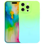 Capa de telemóvel em silicone TPU líquido com gradiente e MagSafe, para iPhone 17e / 16e, para iPhone 17 Pro Max, para iPhone 17 Pro, para iPhone 17, para iPhone Air, para iPhone 16 Pro Max, para iPhone 16 Pro, para iPhone 16 Plus