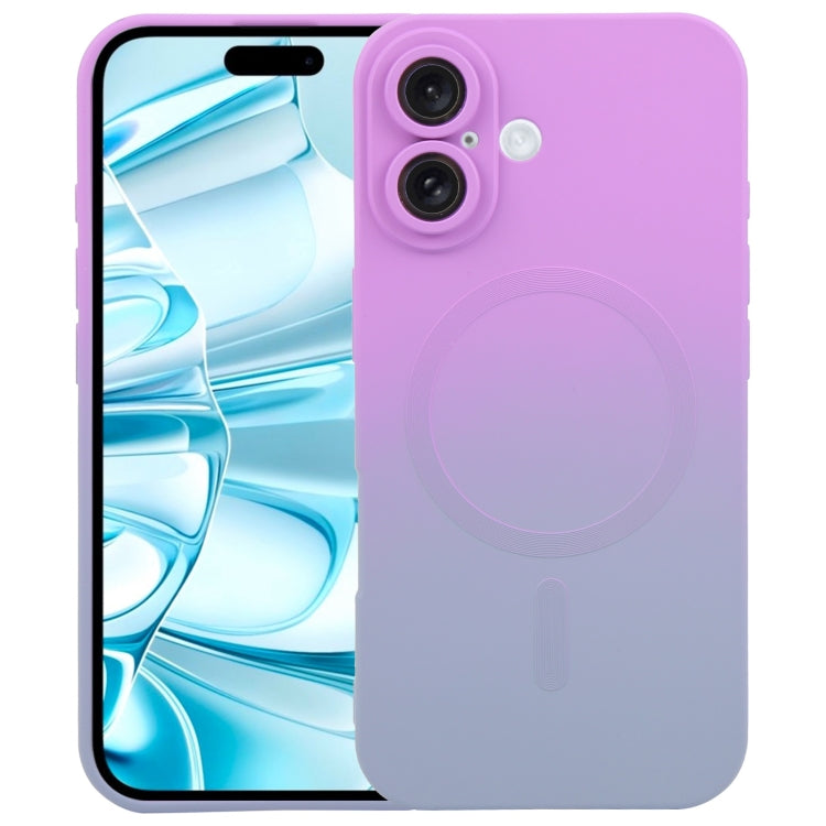 Capa de telemóvel em silicone TPU líquido com gradiente e MagSafe, para iPhone 17e / 16e, para iPhone 17 Pro Max, para iPhone 17 Pro, para iPhone 17, para iPhone Air, para iPhone 16 Pro Max, para iPhone 16 Pro, para iPhone 16 Plus