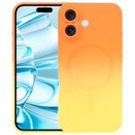 Capa de telemóvel em silicone TPU líquido com gradiente e MagSafe, para iPhone 17e / 16e, para iPhone 17 Pro Max, para iPhone 17 Pro, para iPhone 17, para iPhone Air, para iPhone 16 Pro Max, para iPhone 16 Pro, para iPhone 16 Plus