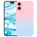 Capa de telemóvel em silicone TPU líquido com gradiente e MagSafe, para iPhone 17e / 16e, para iPhone 17 Pro Max, para iPhone 17 Pro, para iPhone 17, para iPhone Air, para iPhone 16 Pro Max, para iPhone 16 Pro, para iPhone 16 Plus