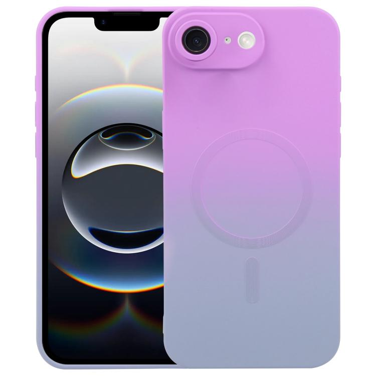 Capa de telemóvel em silicone TPU líquido com gradiente e MagSafe, para iPhone 17e / 16e, para iPhone 17 Pro Max, para iPhone 17 Pro, para iPhone 17, para iPhone Air, para iPhone 16 Pro Max, para iPhone 16 Pro, para iPhone 16 Plus