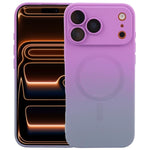 Capa de telemóvel em silicone TPU líquido com gradiente e MagSafe, para iPhone 17e / 16e, para iPhone 17 Pro Max, para iPhone 17 Pro, para iPhone 17, para iPhone Air, para iPhone 16 Pro Max, para iPhone 16 Pro, para iPhone 16 Plus