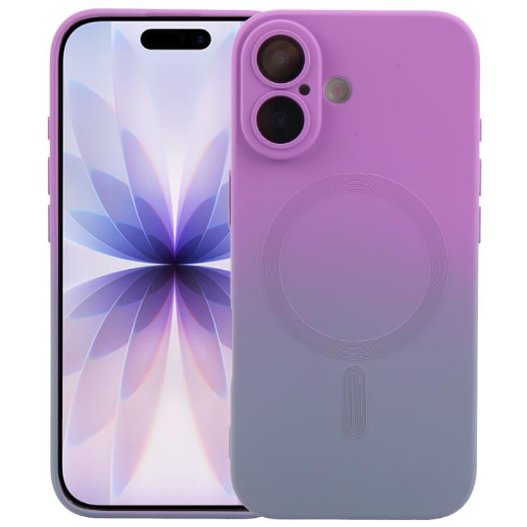 Capa de telemóvel em silicone TPU líquido com gradiente e MagSafe, para iPhone 17e / 16e, para iPhone 17 Pro Max, para iPhone 17 Pro, para iPhone 17, para iPhone Air, para iPhone 16 Pro Max, para iPhone 16 Pro, para iPhone 16 Plus