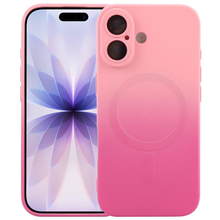 Capa de telemóvel em silicone TPU líquido com gradiente e MagSafe, para iPhone 17e / 16e, para iPhone 17 Pro Max, para iPhone 17 Pro, para iPhone 17, para iPhone Air, para iPhone 16 Pro Max, para iPhone 16 Pro, para iPhone 16 Plus