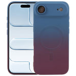 Capa de telemóvel em silicone TPU líquido com gradiente e MagSafe, para iPhone 17e / 16e, para iPhone 17 Pro Max, para iPhone 17 Pro, para iPhone 17, para iPhone Air, para iPhone 16 Pro Max, para iPhone 16 Pro, para iPhone 16 Plus
