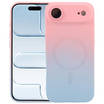 Capa de telemóvel em silicone TPU líquido com gradiente e MagSafe, para iPhone 17e / 16e, para iPhone 17 Pro Max, para iPhone 17 Pro, para iPhone 17, para iPhone Air, para iPhone 16 Pro Max, para iPhone 16 Pro, para iPhone 16 Plus