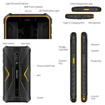 Ulefone Armor X12 Pro, telemóvel robusto IP68/IP69K, 5,45 polegadas Android 15 MediaTek Helio G36 Octa Core, Rede: 4G, NFC, 4GB+64GB