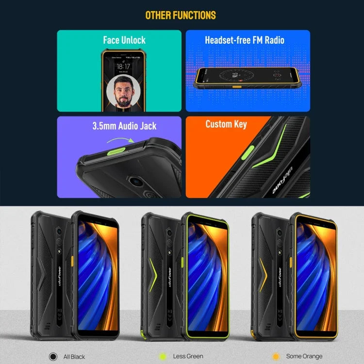 Ulefone Armor X12 Pro, telemóvel robusto IP68/IP69K, 5,45 polegadas Android 15 MediaTek Helio G36 Octa Core, Rede: 4G, NFC, 4GB+64GB