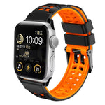 Twill Dual-row Buckle Silicone Watch Band, For Apple Watch Series 6 44mm, For Apple Watch Series 5 44mm, For Apple Watch Series 5 40mm, For Apple Watch Series 4 44mm, For Apple Watch 42mm
