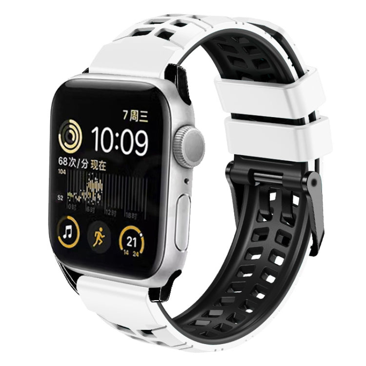 Pulseira de silicone com fivela dupla em sarja, para Apple Watch Series 4 40mm, para Apple Watch Series 3 38mm, para Apple Watch 38mm, para Apple Watch Series 3 42mm, para Apple Watch Series 2 42mm